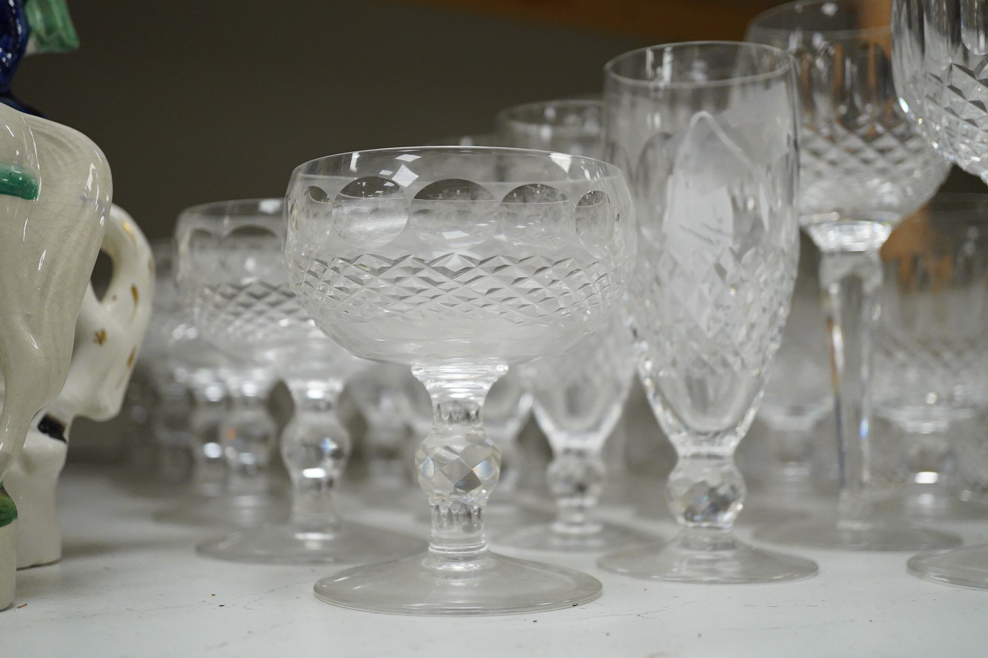 A large suite of Waterford glassware, including wine, spirt, brandy etc (45)